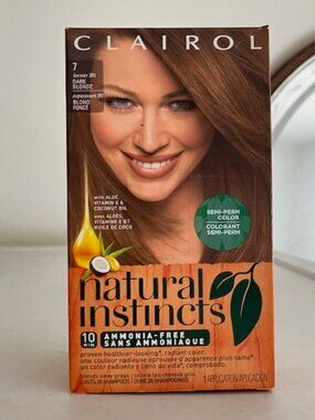 Clairol Natural Instincts Ammonia Free #7 Coastal Dune Dark Blonde NIB